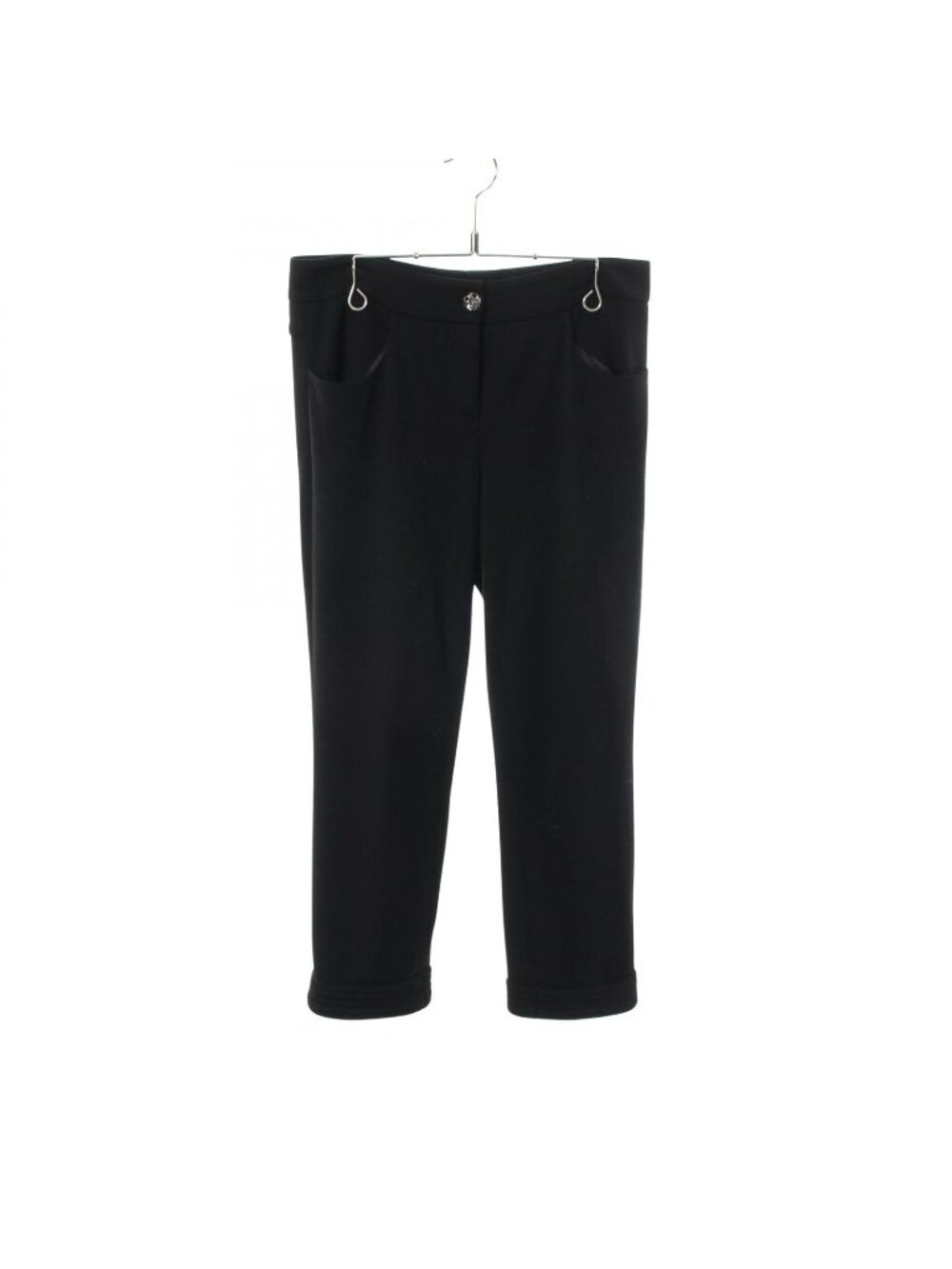 Chanel Pants Coco Buttons Cropped Wool